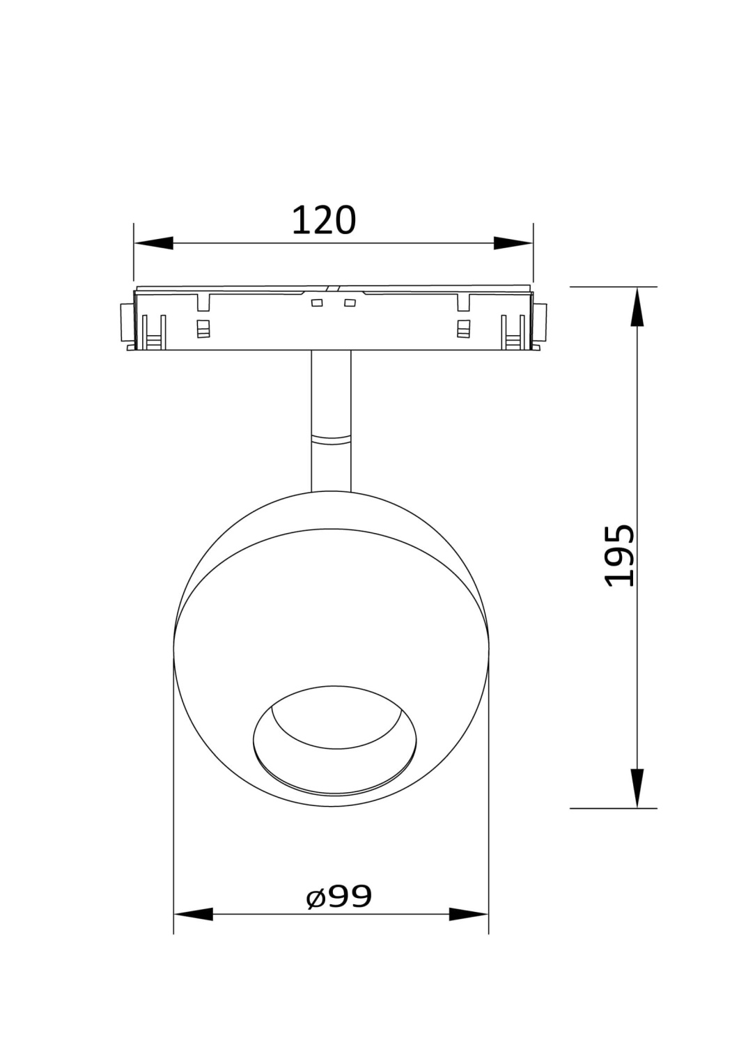 Maytoni Technical Ball Трековый светильник цвет: черный TR028-2-15W4K-B