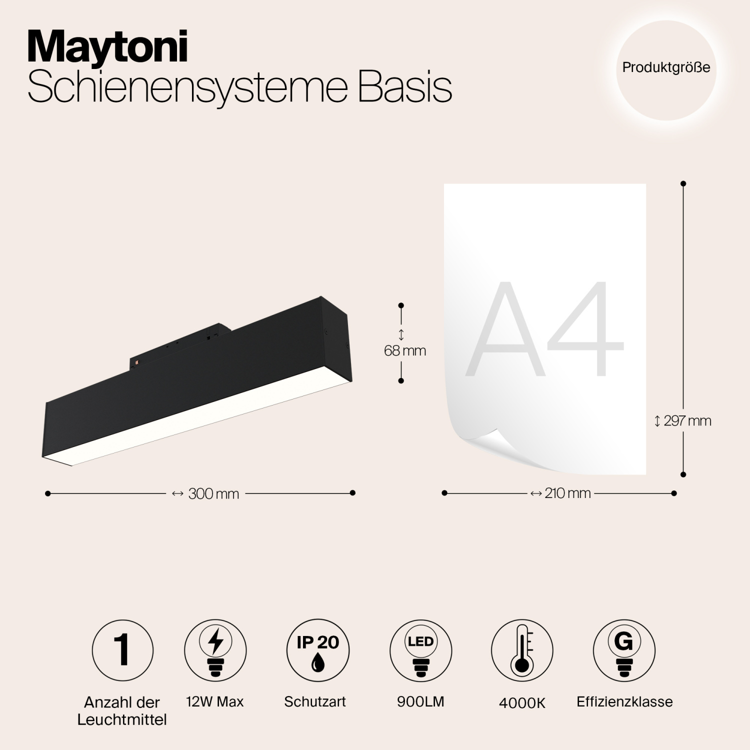 Maytoni Technical Basis Трековый светильник цвет: черный TR012-2-12W4K-B