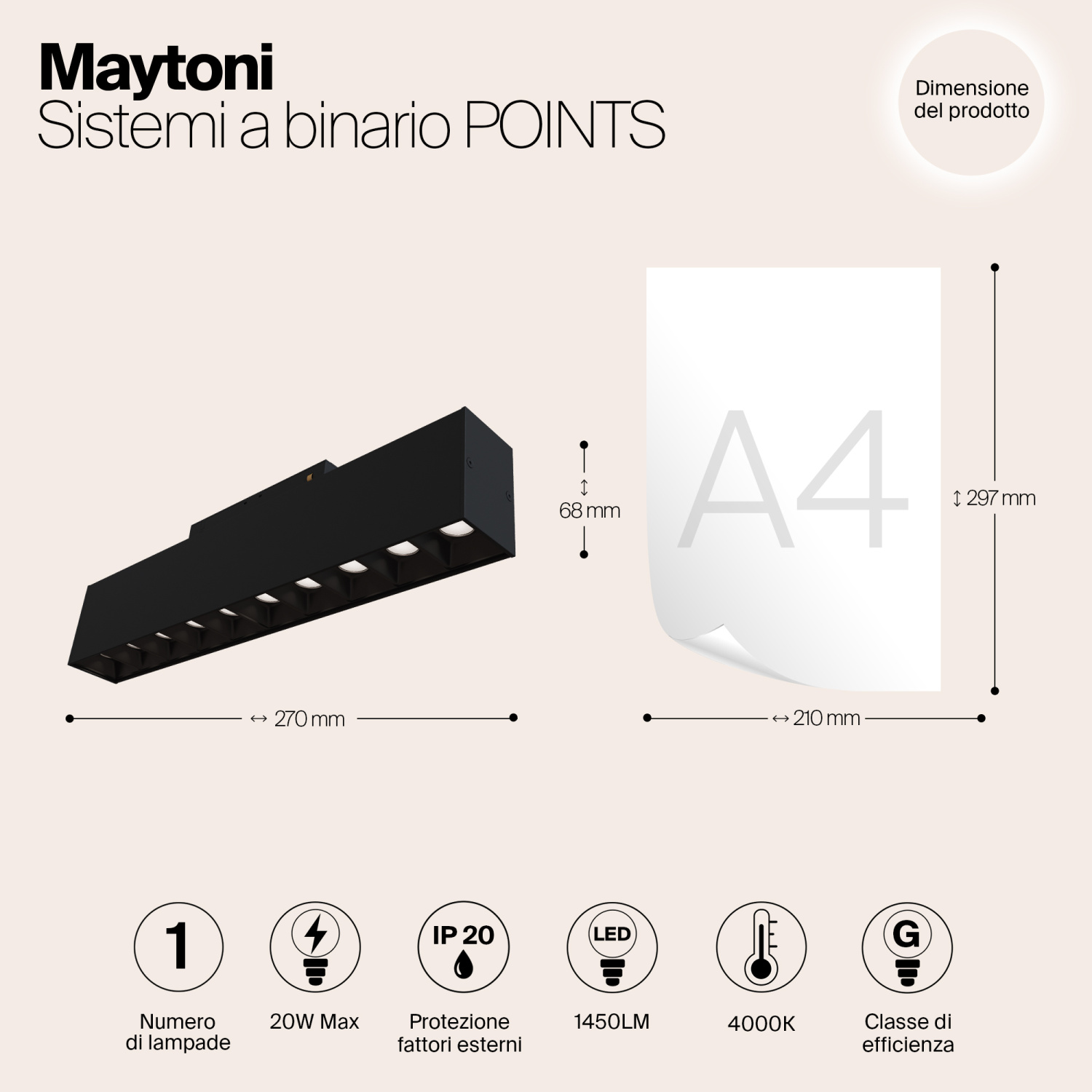 Maytoni Technical Points Трековый светильник цвет: черный TR014-2-20W4K-B