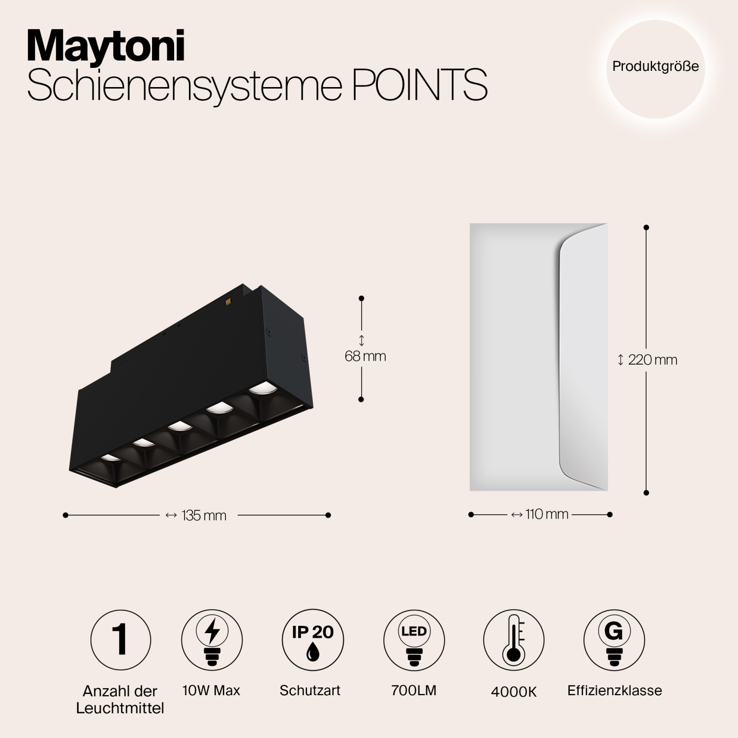 Maytoni Technical Points Трековый светильник цвет: черный TR014-2-10W4K-B