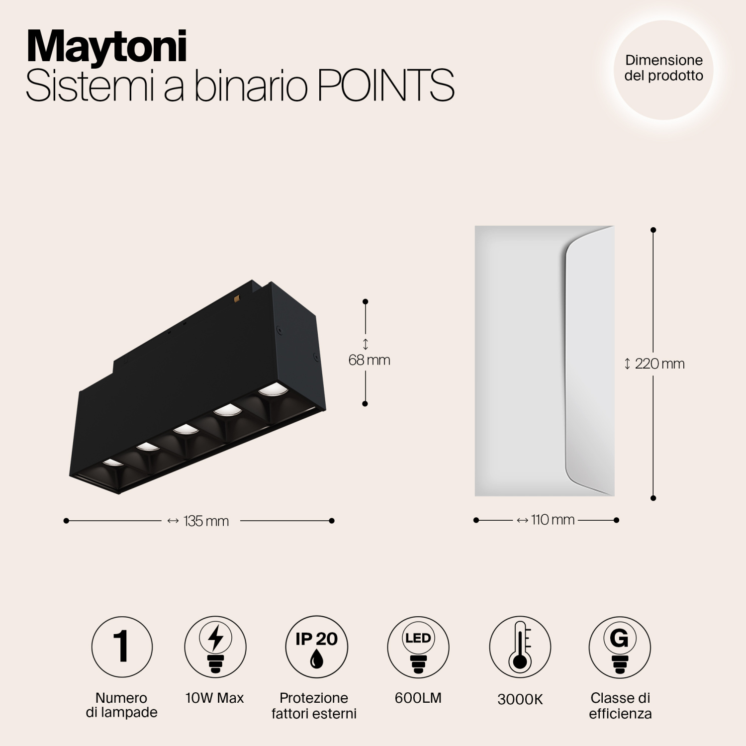 Maytoni Technical Points Трековый светильник цвет: черный TR014-2-10W3K-B