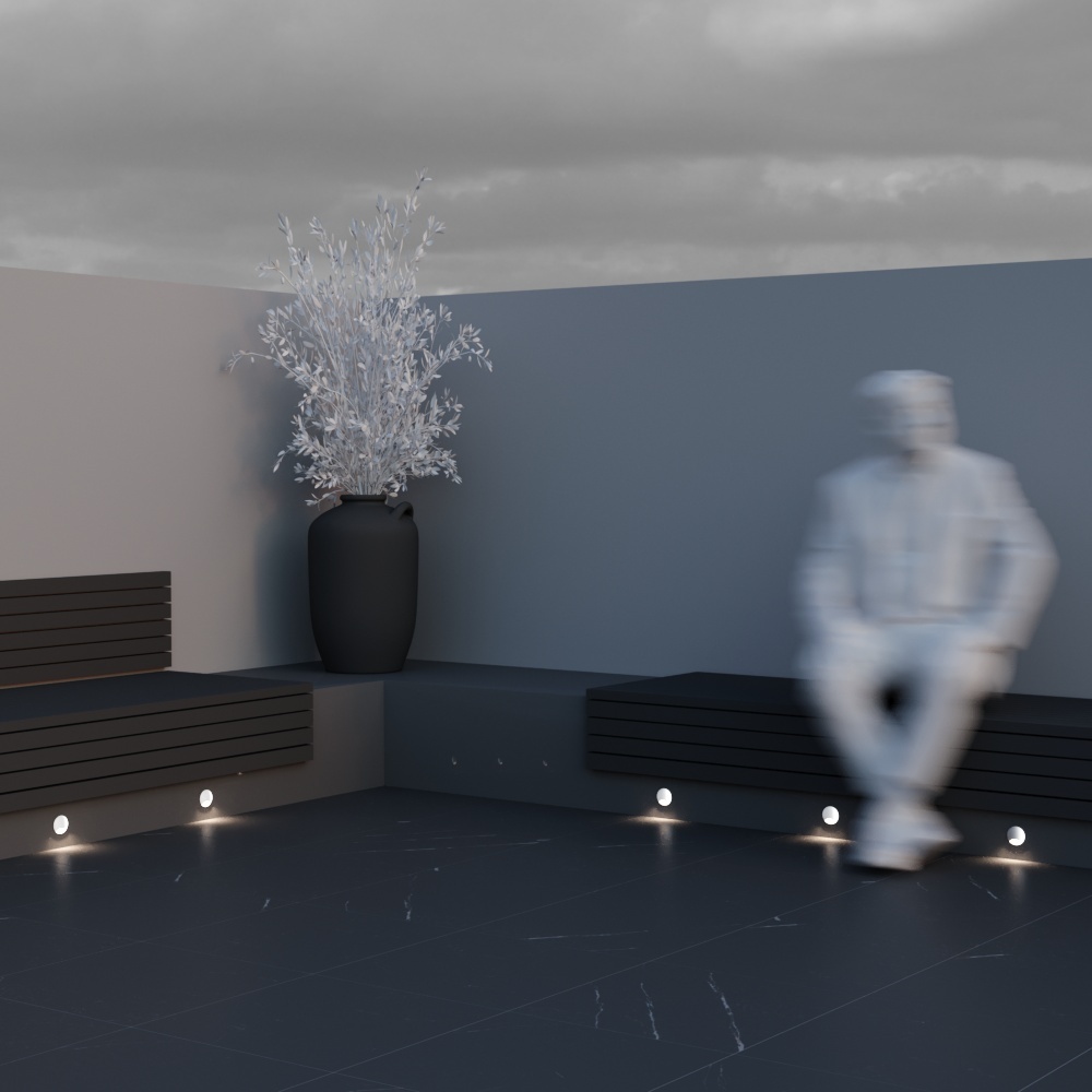 Maytoni Outdoor Biscotti Встраиваемый светильник цвет: белый O035-L3W3K