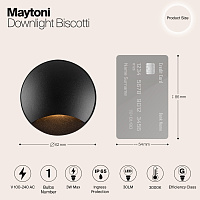 Maytoni Outdoor Biscotti Встраиваемый светильник цвет: черный O035-L3B3K