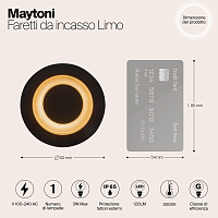 Maytoni Outdoor Limo Встраиваемый светильник цвет: черный O037-L3B3K