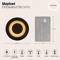 Maytoni Outdoor Limo Встраиваемый светильник цвет: черный O037-L3B3K