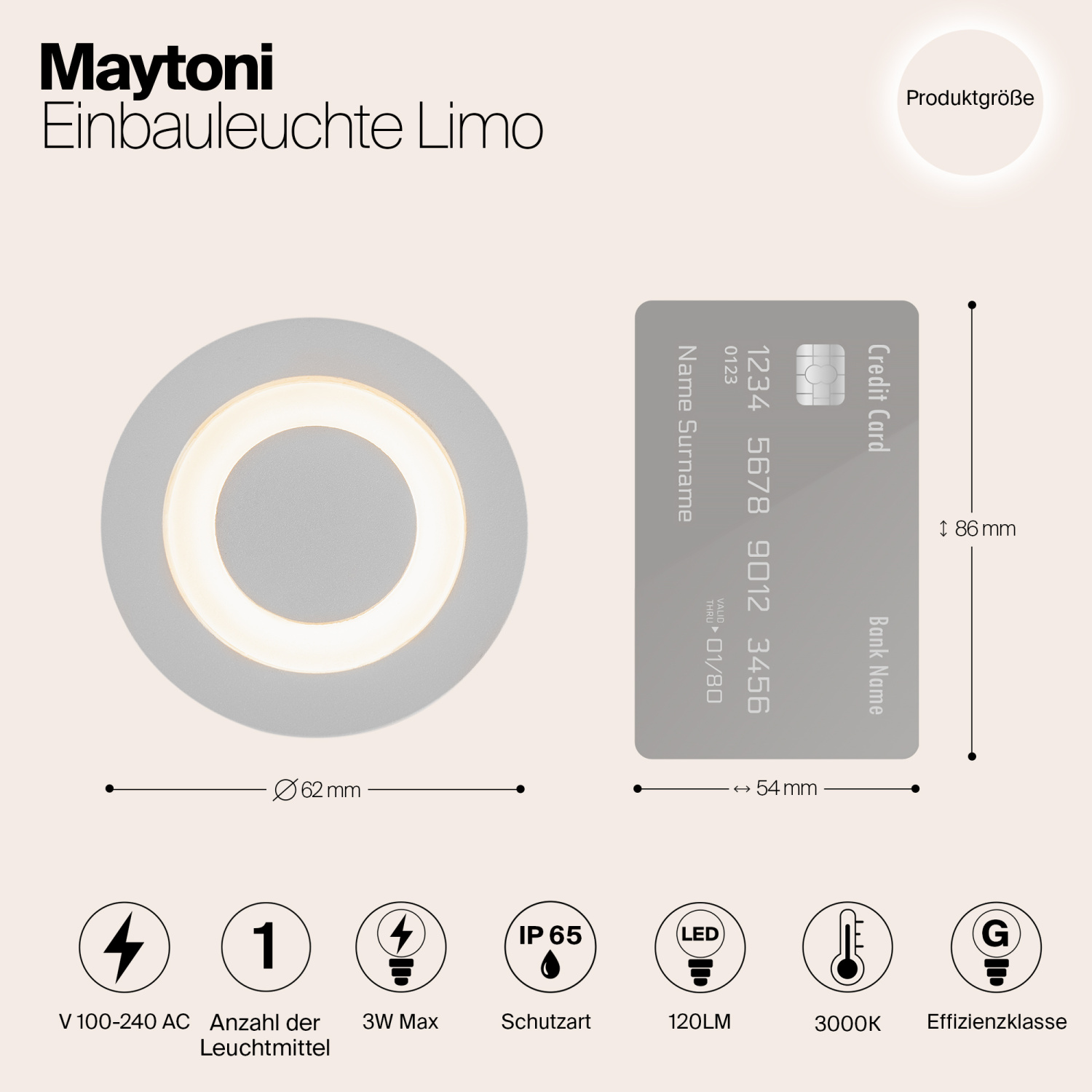 Maytoni Outdoor Limo Встраиваемый светильник цвет: белый O037-L3W3K