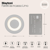 Maytoni Outdoor Limo Встраиваемый светильник цвет: белый O037-L3W3K