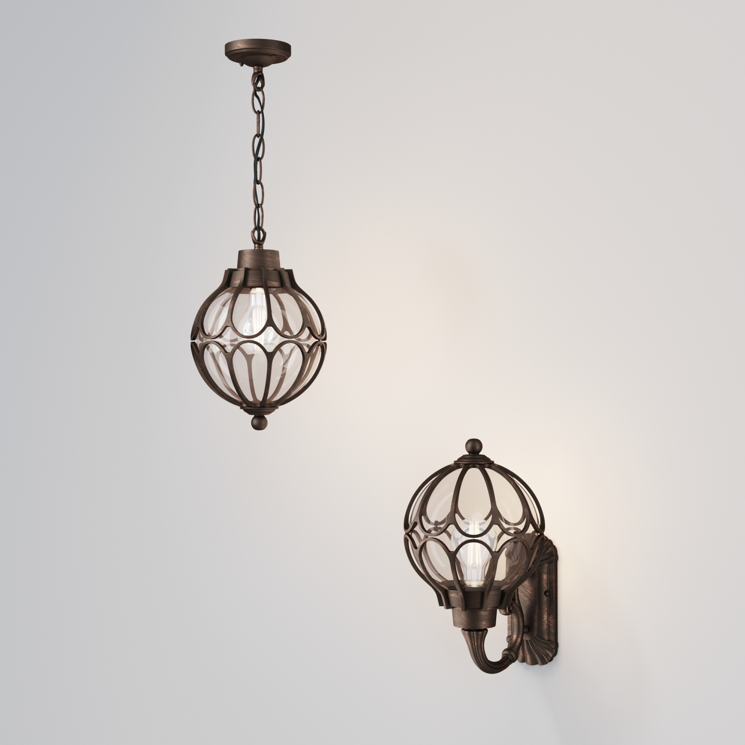 Maytoni Outdoor Via Подвесной светильник цвет: золото антик O024PL-01G