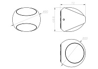 Maytoni Outdoor Stream Настенный светильник (бра) цвет: белый O032WL-L6W3K
