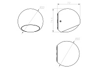 Maytoni Outdoor Stream Настенный светильник (бра) цвет: черный O032WL-L3B3K