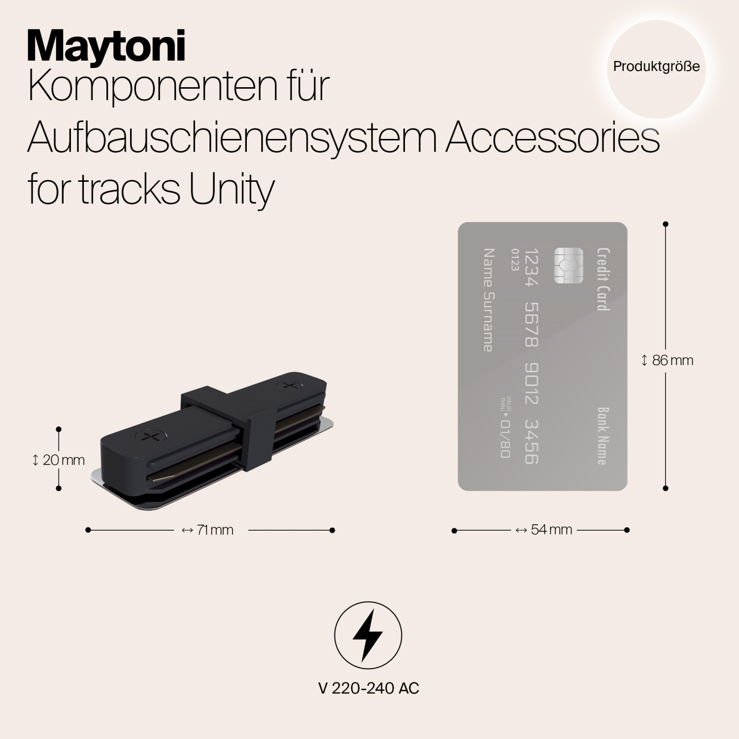 Maytoni Коннектор прямой Unity TRA001C-11B