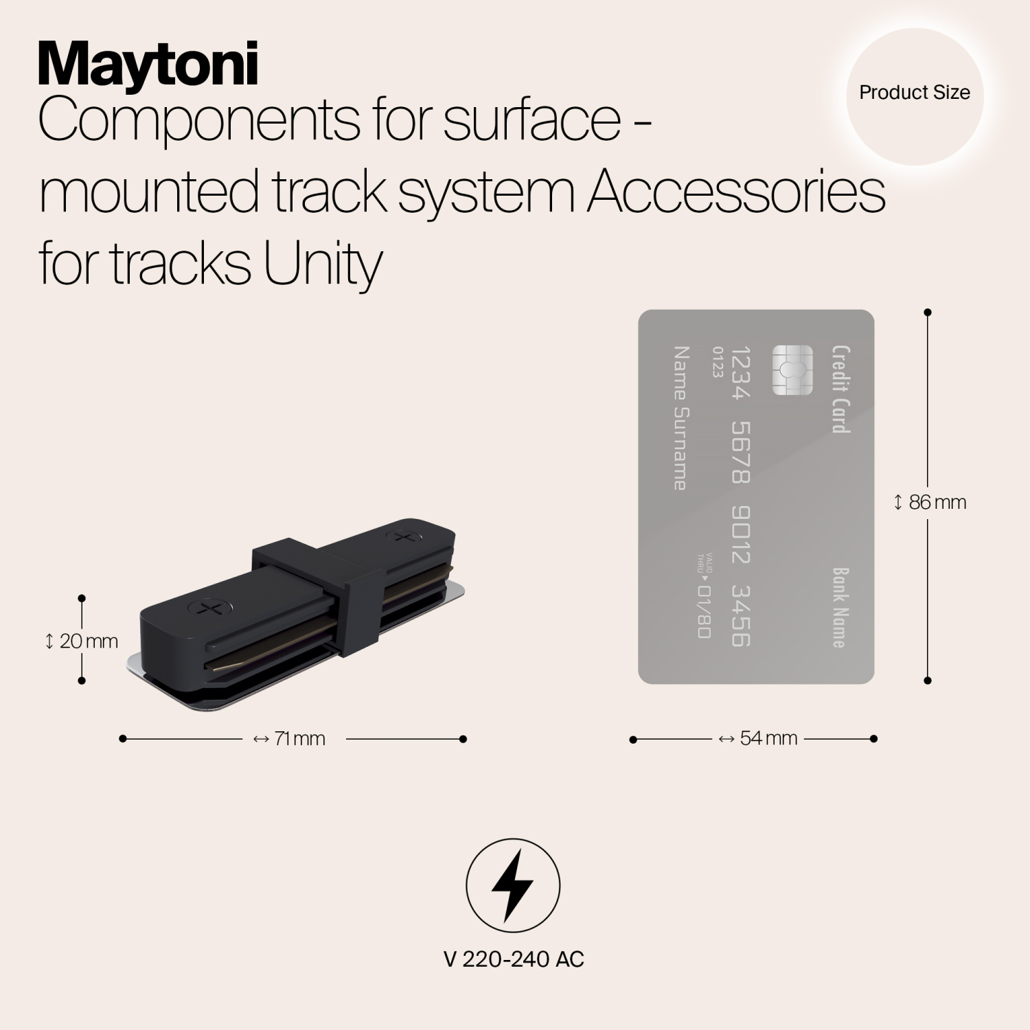 Maytoni Коннектор прямой Unity TRA001C-11B