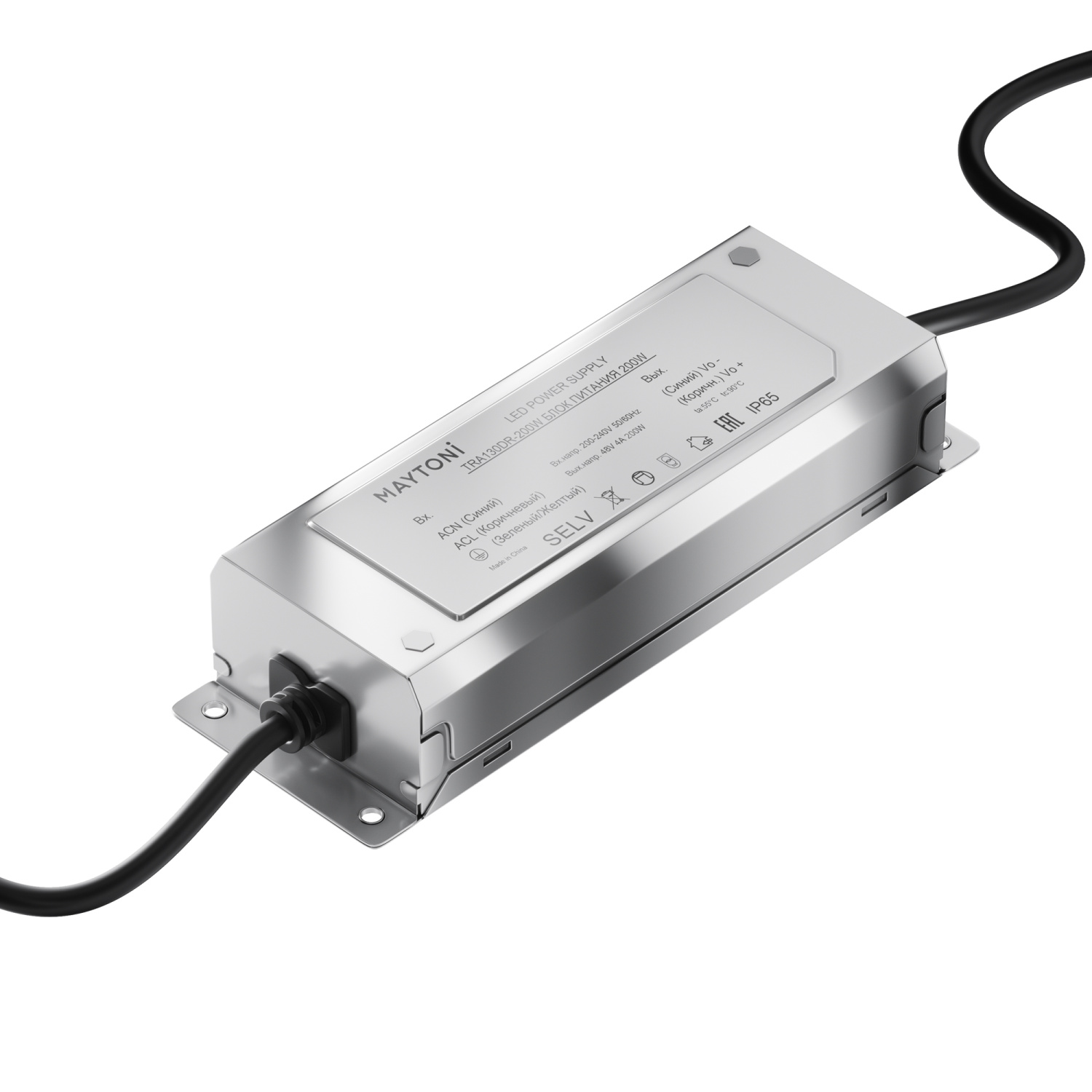 Maytoni Technical Power Supply Parity Блок питания цвет: серебро TRA130DR-200W