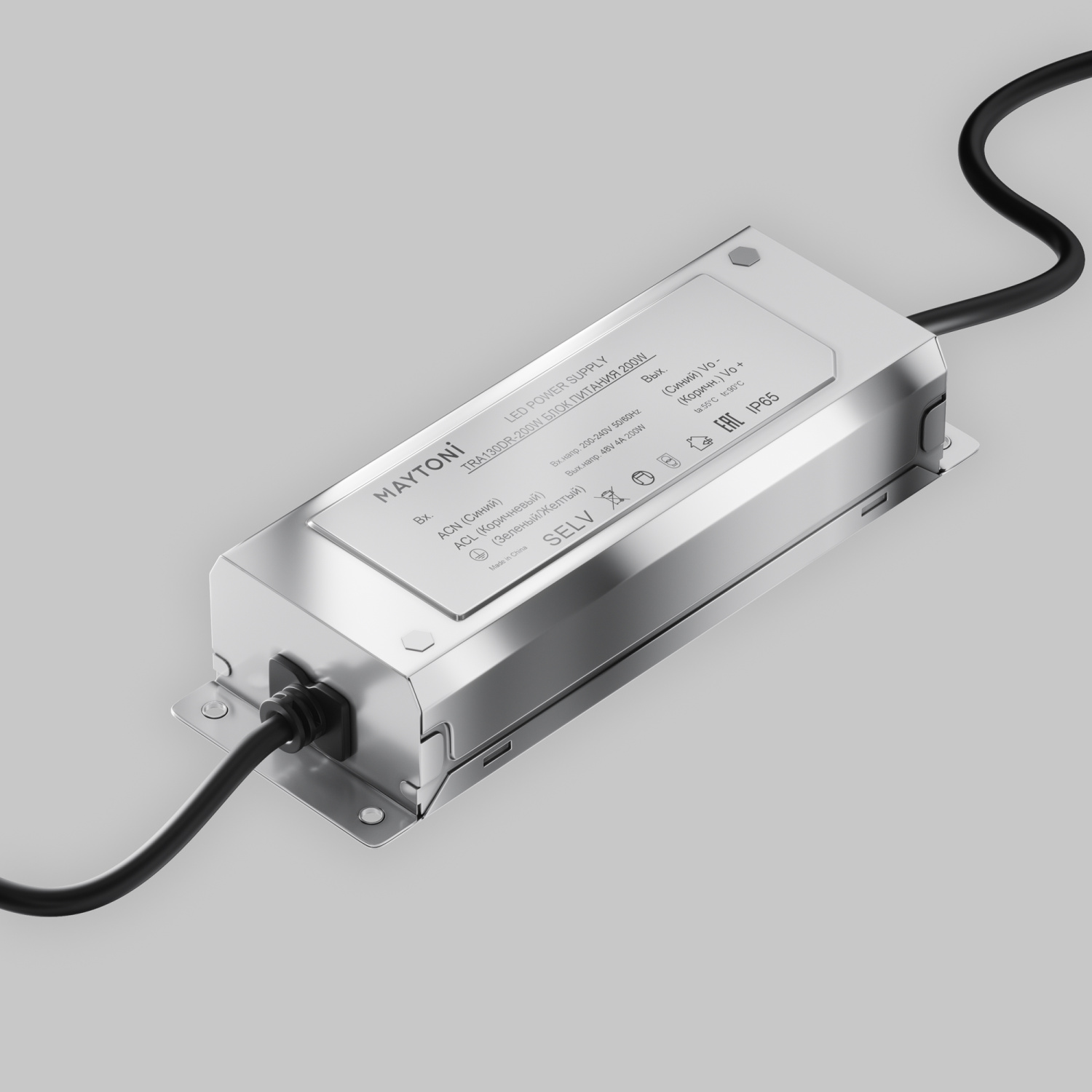 Maytoni Technical Power Supply Parity Блок питания цвет: серебро TRA130DR-200W