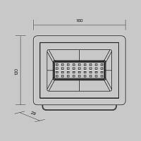 Maytoni Outdoor Flood Прожектор цвет: черный FL001-L30B6K