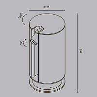 Maytoni Outdoor Cave Ландшафтный светильник цвет: черный O468FL-L3B3K