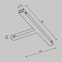 Maytoni Technical Т- образный коннектор питания Basity, черный TRA172TPC-1B
