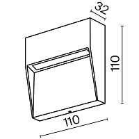 Maytoni Outdoor Mane Подсветка для лестниц цвет: черный O047SL-L3B3K