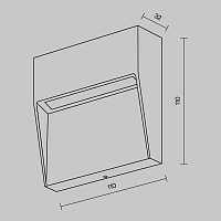 Maytoni Outdoor Mane Подсветка для лестниц цвет: черный O047SL-L3B3K