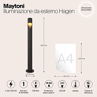 Maytoni Outdoor Hagen Ландшафтный светильник цвет: графит O423FL-L5GF