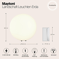 Maytoni Outdoor Erda Ландшафтный светильник цвет: белый O594FL-01W1