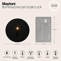 Maytoni Outdoor Lock Подсветка для лестниц цвет: черный O014SL-L3B3K