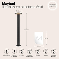 Maytoni Outdoor Wald Ландшафтный светильник цвет: графит O420FL-L12GF1
