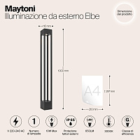 Maytoni Outdoor Elbe Ландшафтный светильник цвет: графит O424FL-L10GF