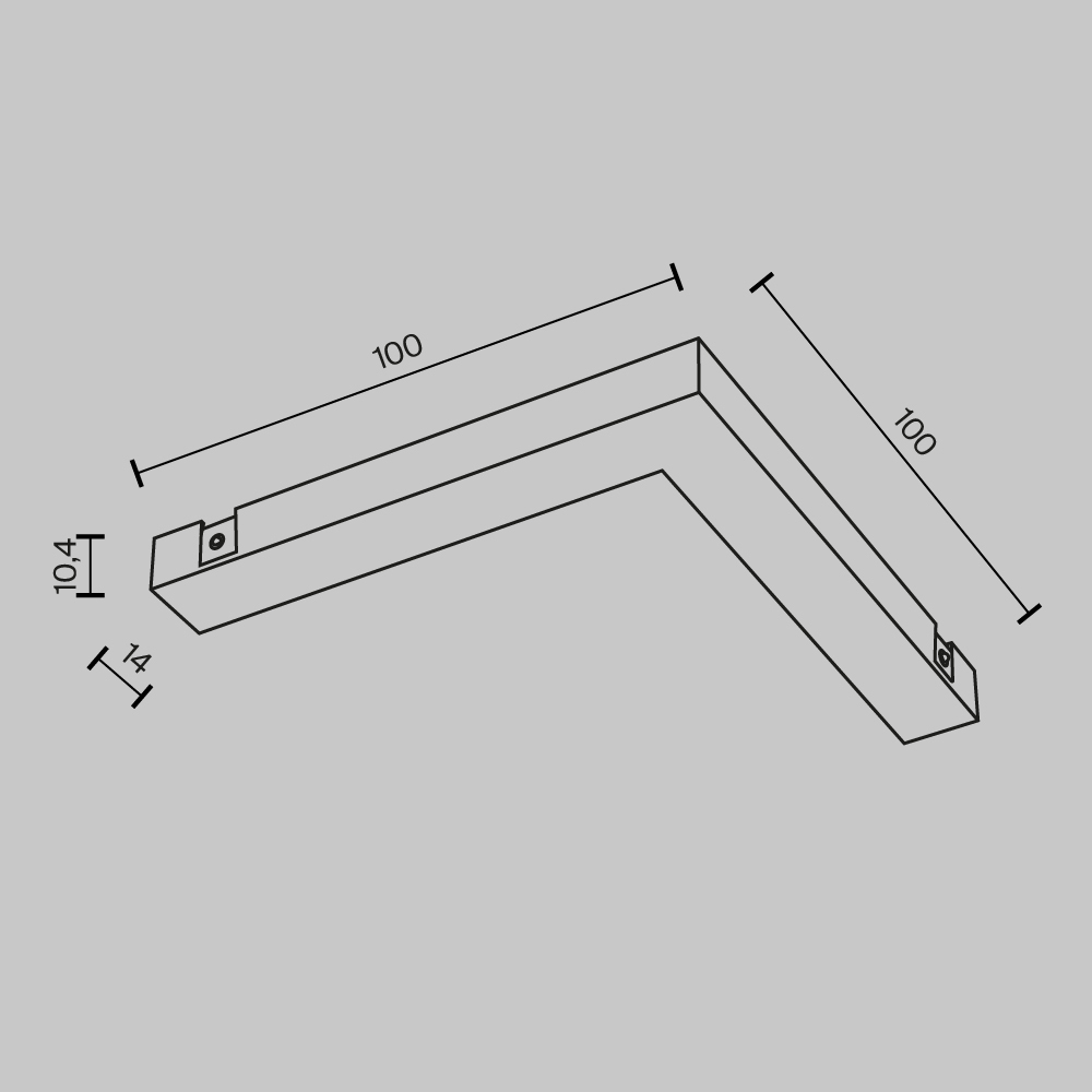 Maytoni Technical Угловой коннектор питания Basity, черный TRA172CPC-1B
