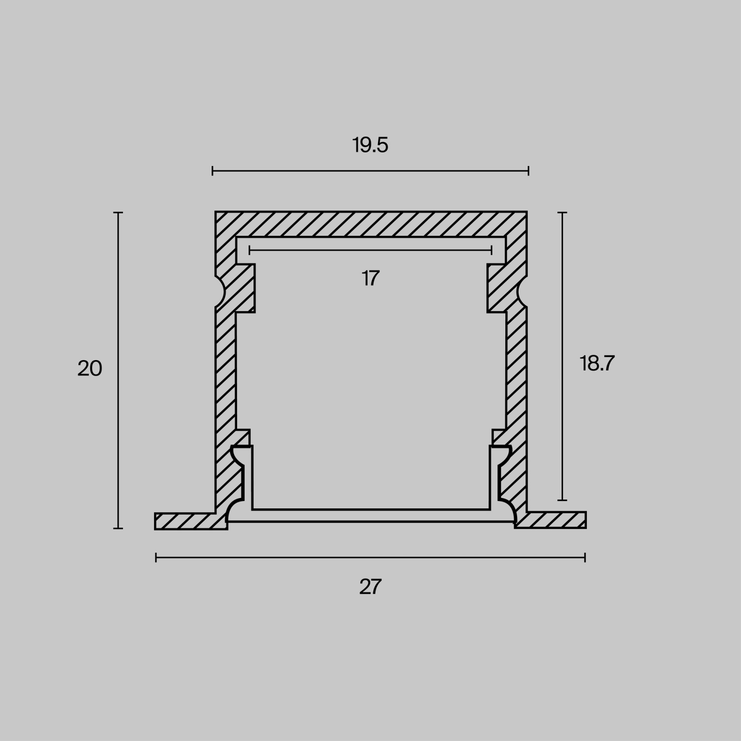 Maytoni Led Strip Профиль ALM-2720-S-2M