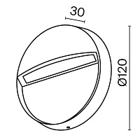 Maytoni Outdoor Mane Подсветка для лестниц цвет: черный O046SL-L3B3K