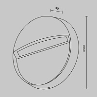 Maytoni Outdoor Mane Подсветка для лестниц цвет: черный O046SL-L3B3K
