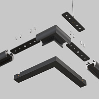 Maytoni Technical Коннектор угловой круглый Basity, черный TRA172CL-R-11B
