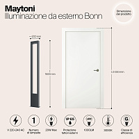 Maytoni Outdoor Bonn Садово-парковый светильник цвет: графит O425FL-L20GF