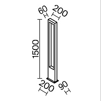 Maytoni Outdoor Bonn Садово-парковый светильник цвет: графит O425FL-L20GF