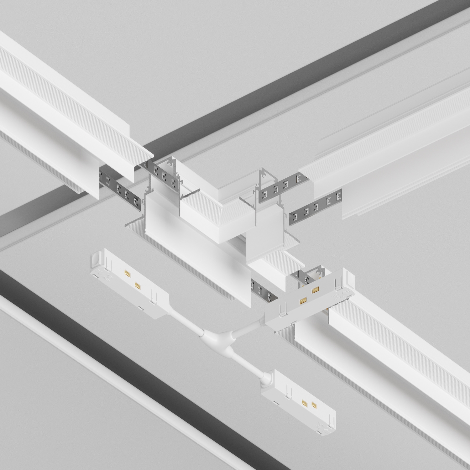 Maytoni Technical Коннектор питания Т-образный Gravity белый TRA004CWT-22W