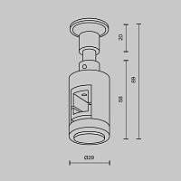 Maytoni Technical Крепление настенное Wall  одинарное Flarity латунь TRA155CW-S1-BS