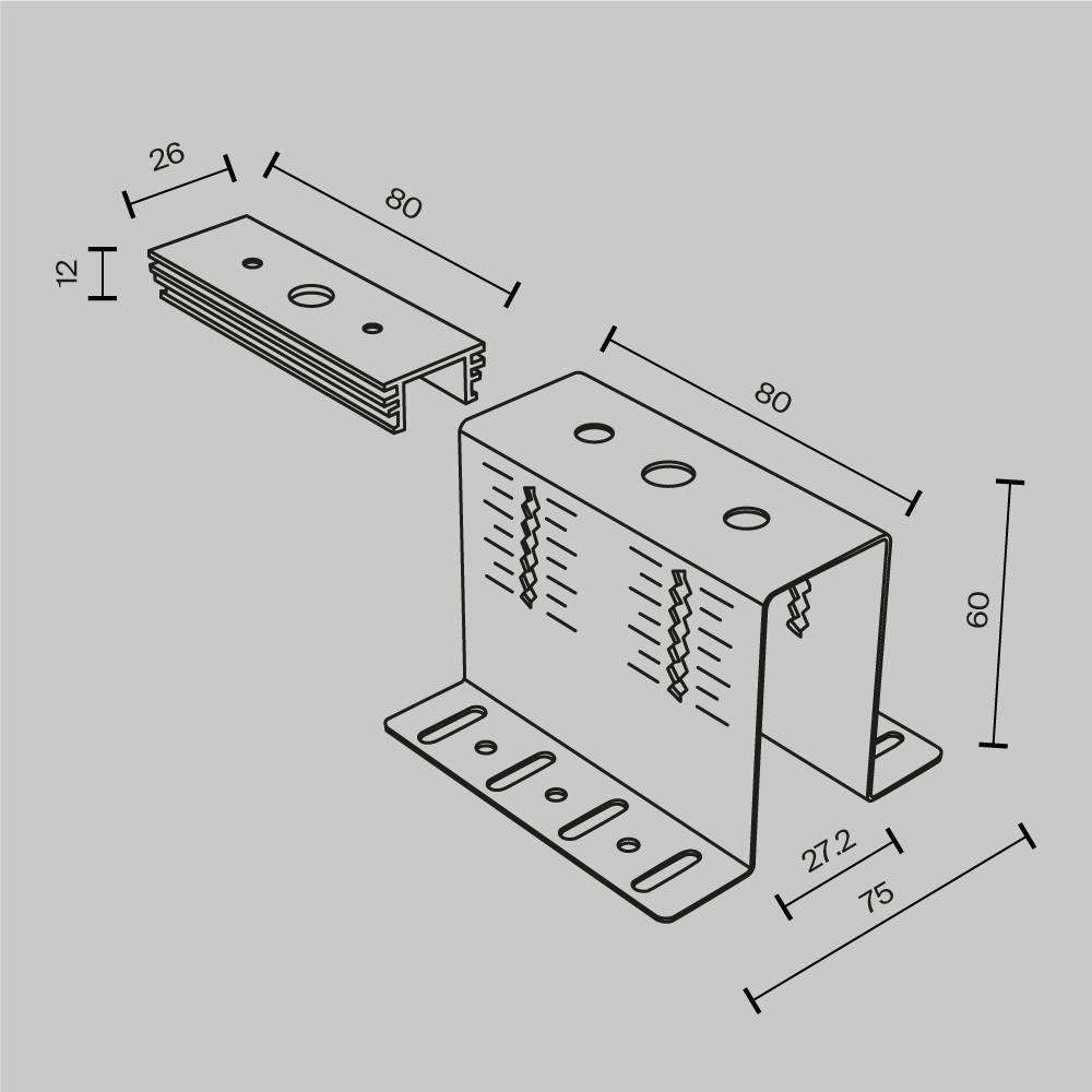 Maytoni Technical Крепеж для установки шинопровода Exility в деревянный потолок TRA034HCB