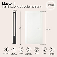 Maytoni Outdoor Bonn Садово-парковый светильник цвет: графит O425FL-L25GF