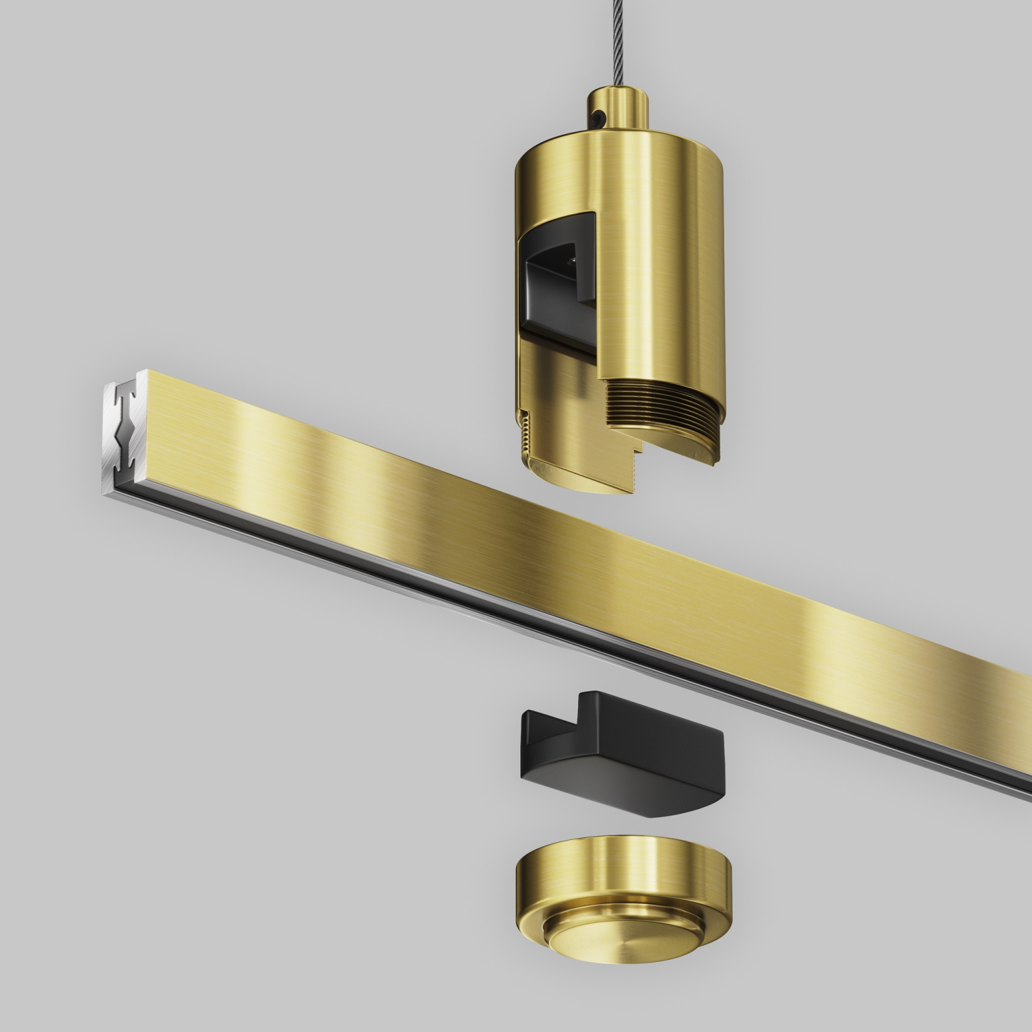 Maytoni Technical Подвес тросовый Hang одинарный Flarity латунь TRA157SW-S1-BS