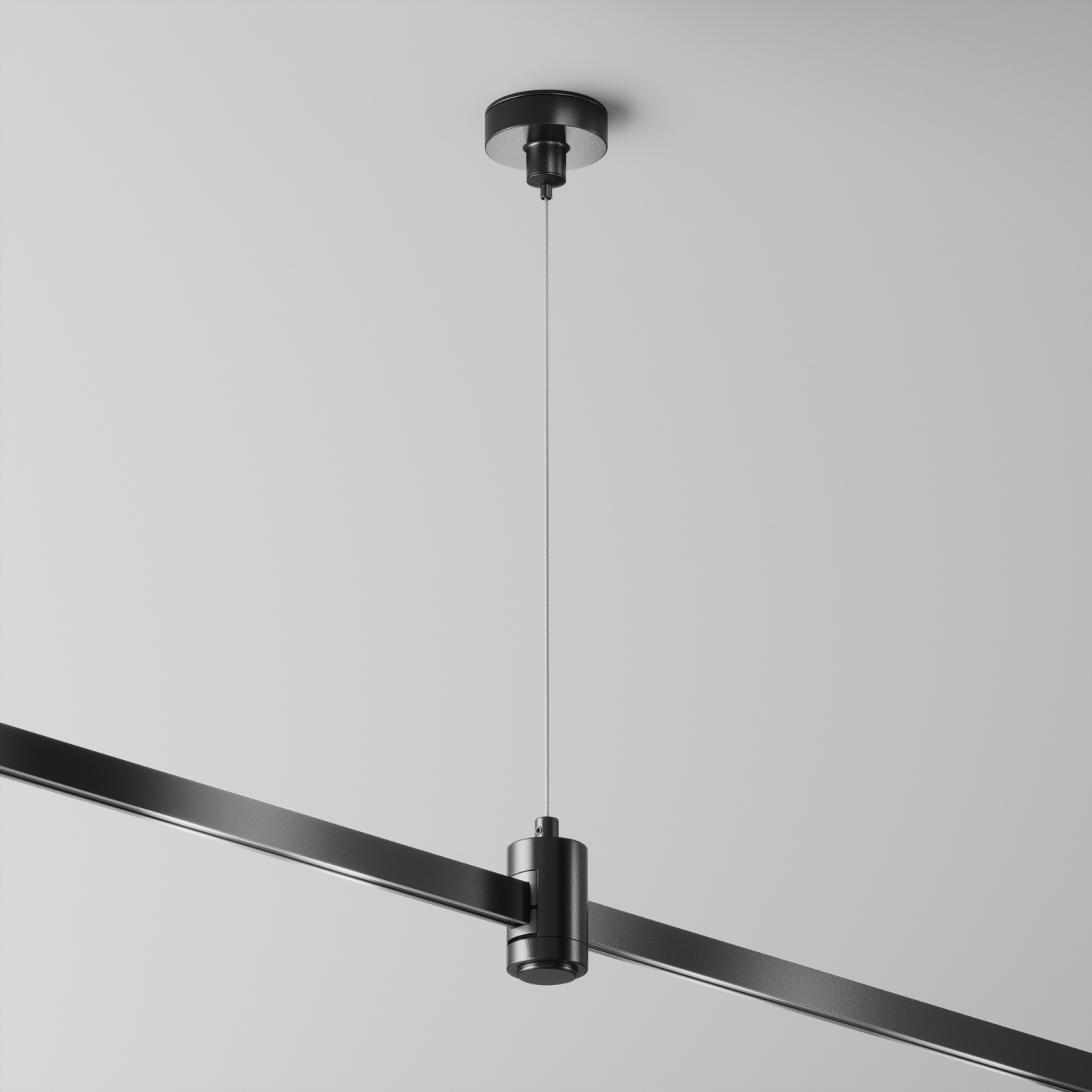 Maytoni Technical Подвес тросовый Hang одинарный Flarity черный TRA157SW-S1-B