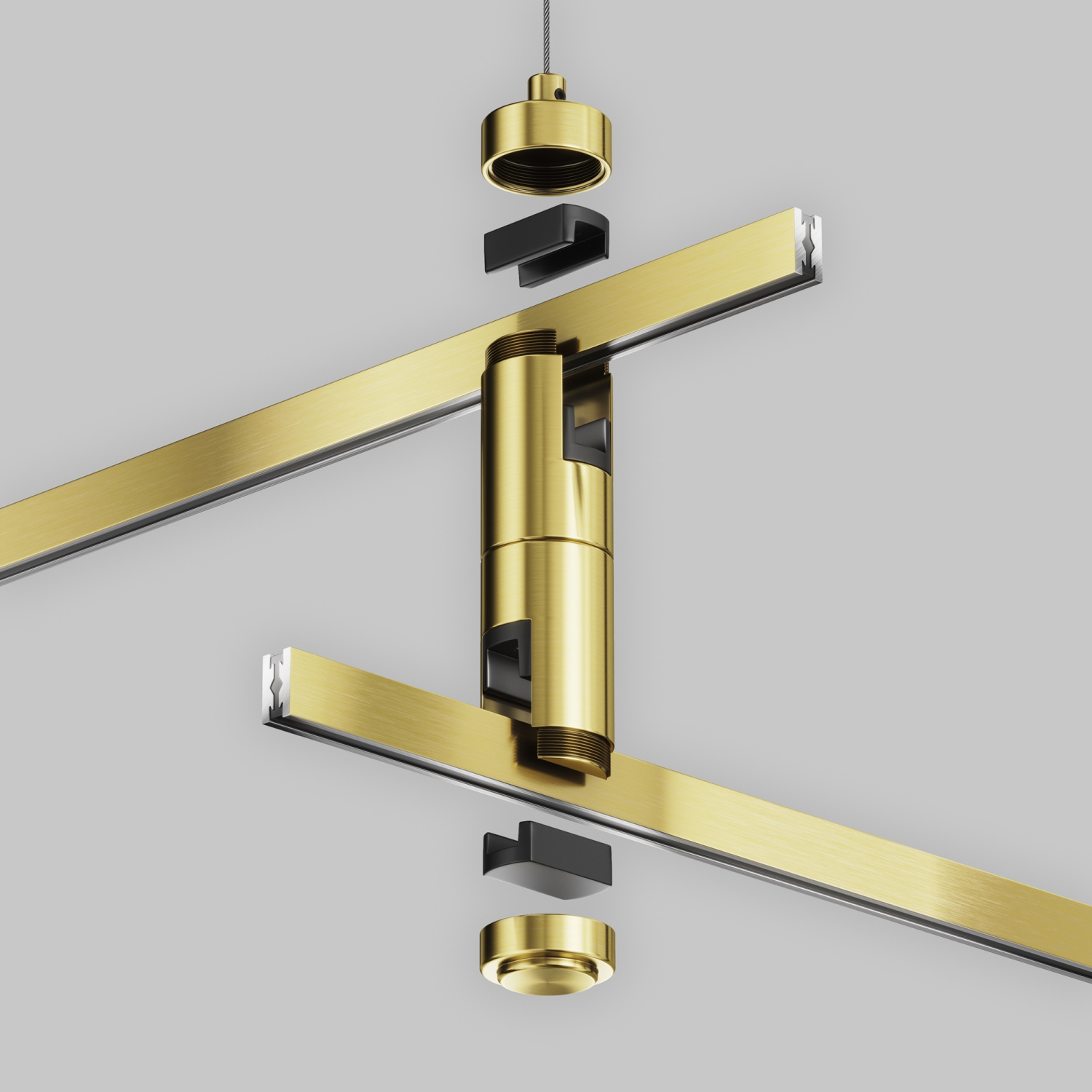 Maytoni Technical Подвес тросовый Hang двойной Flarity латунь TRA157SW-D1-BS