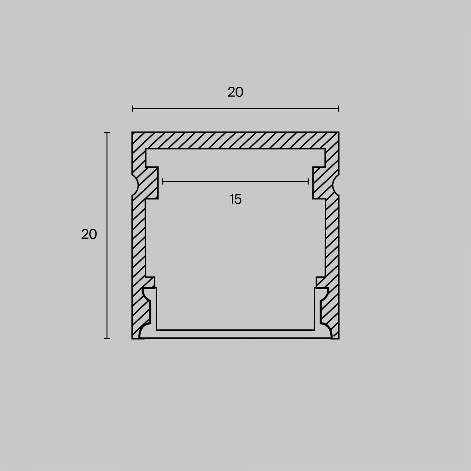 Maytoni Led Strip Профиль ALM-2020-S-2M