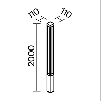 Maytoni Outdoor Elbe Садово-парковый светильник цвет: графит O424FL-L25GF