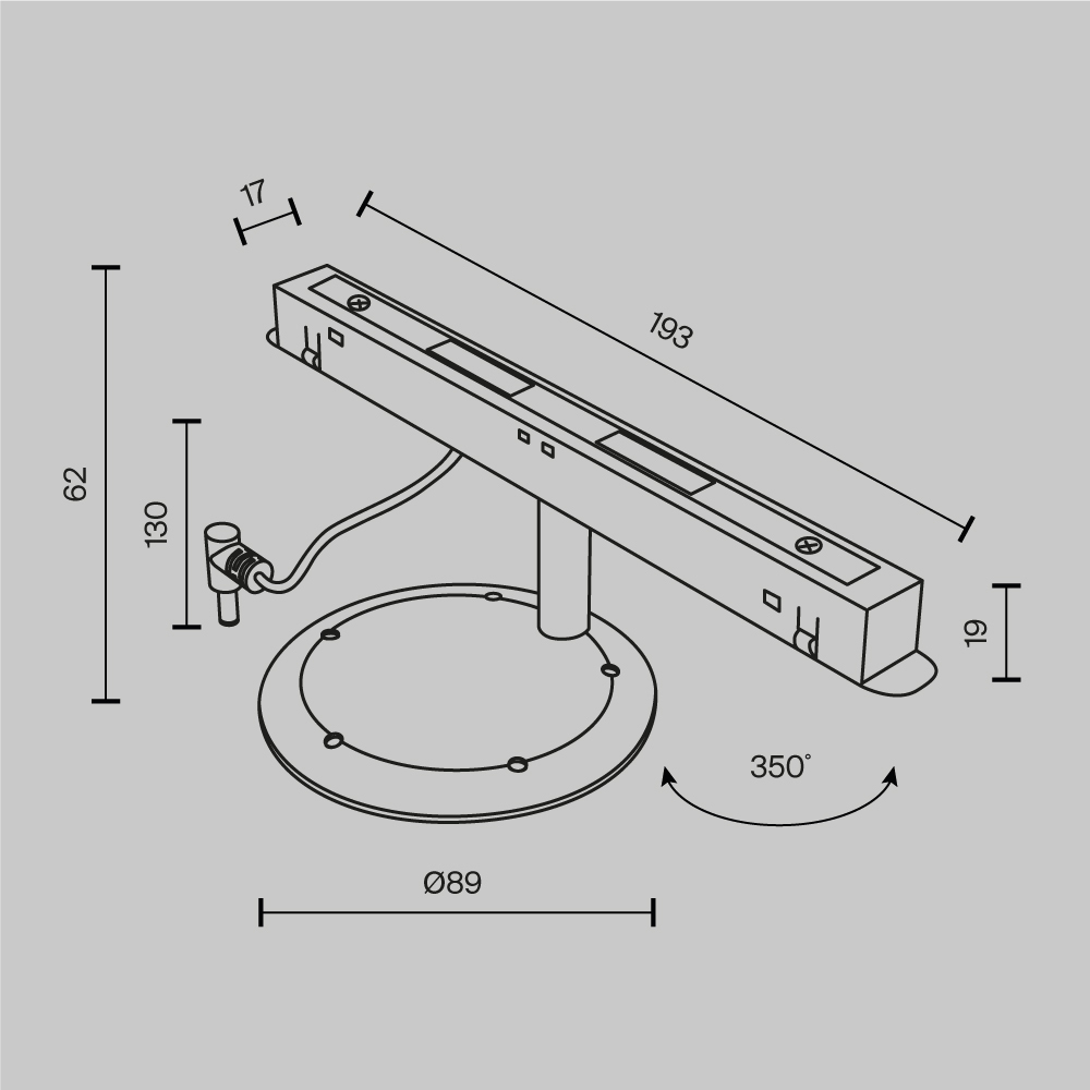 Maytoni Technical Коннектор для Яндекс Станции Мини TRA034CVC-B