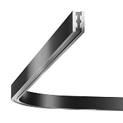 Maytoni Technical Радиусный коннектор для шинопровода Flarity черный TRX154-RC80-B