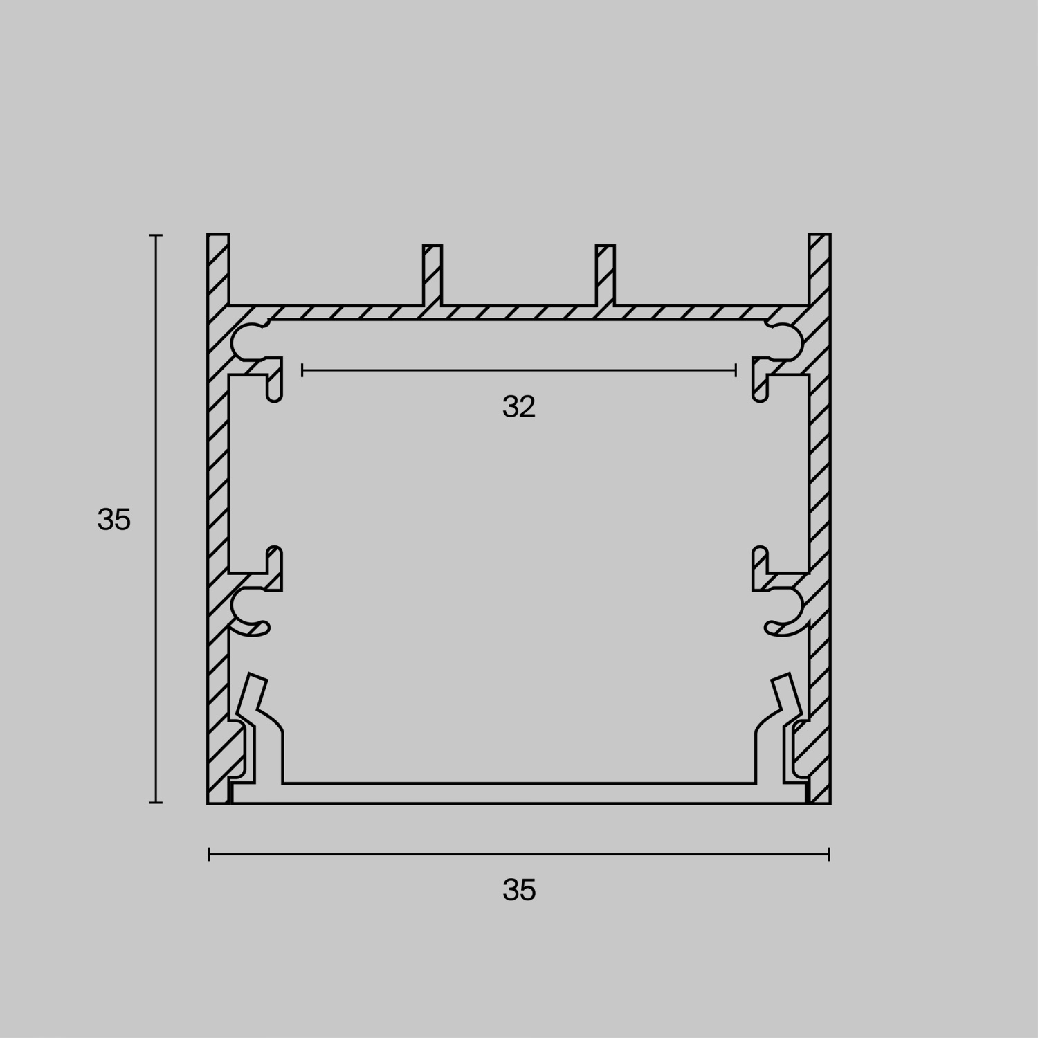 Maytoni Led Strip Профиль ALM-3535B-S-2M