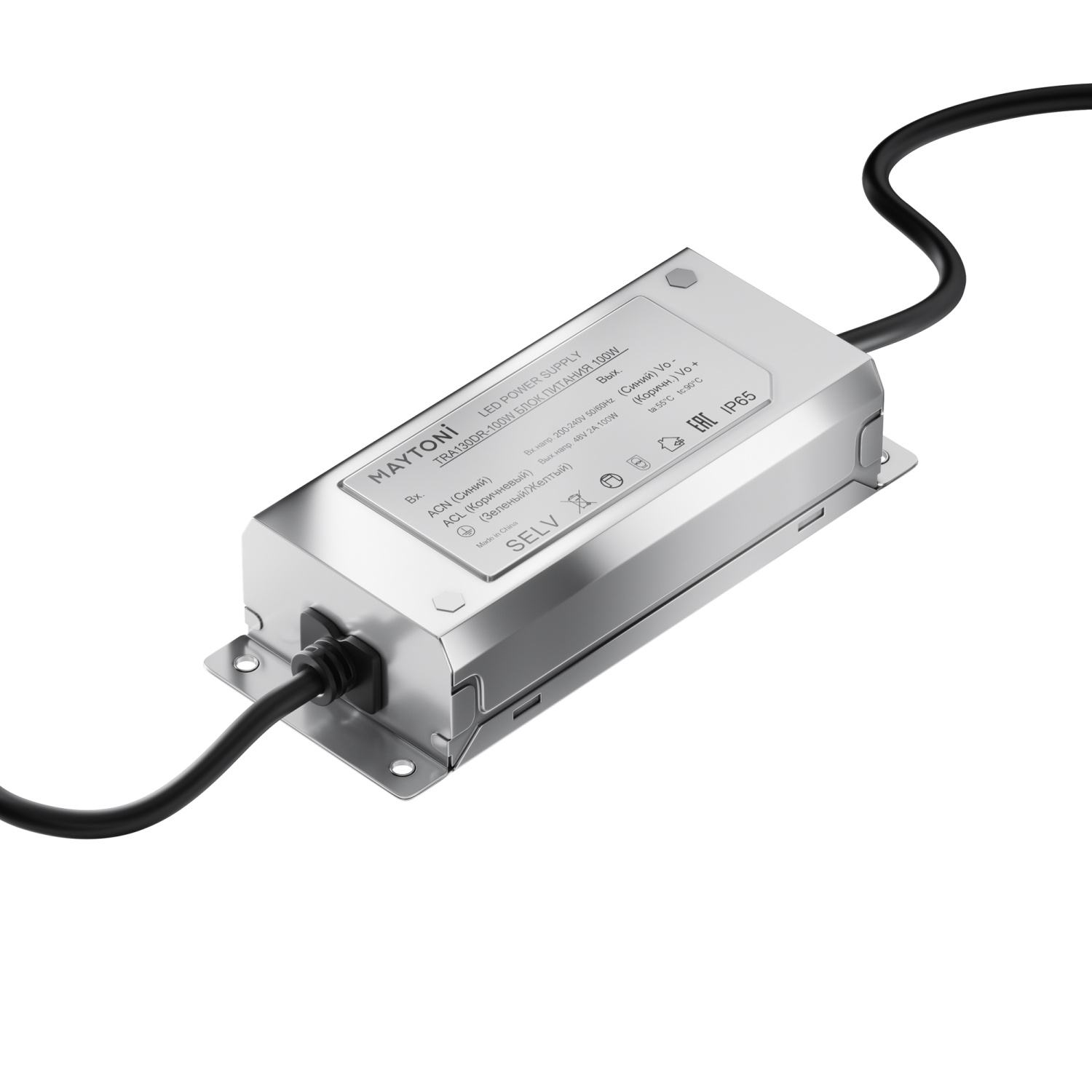 Maytoni Technical Power Supply Parity Блок питания цвет: серебро TRA130DR-100W