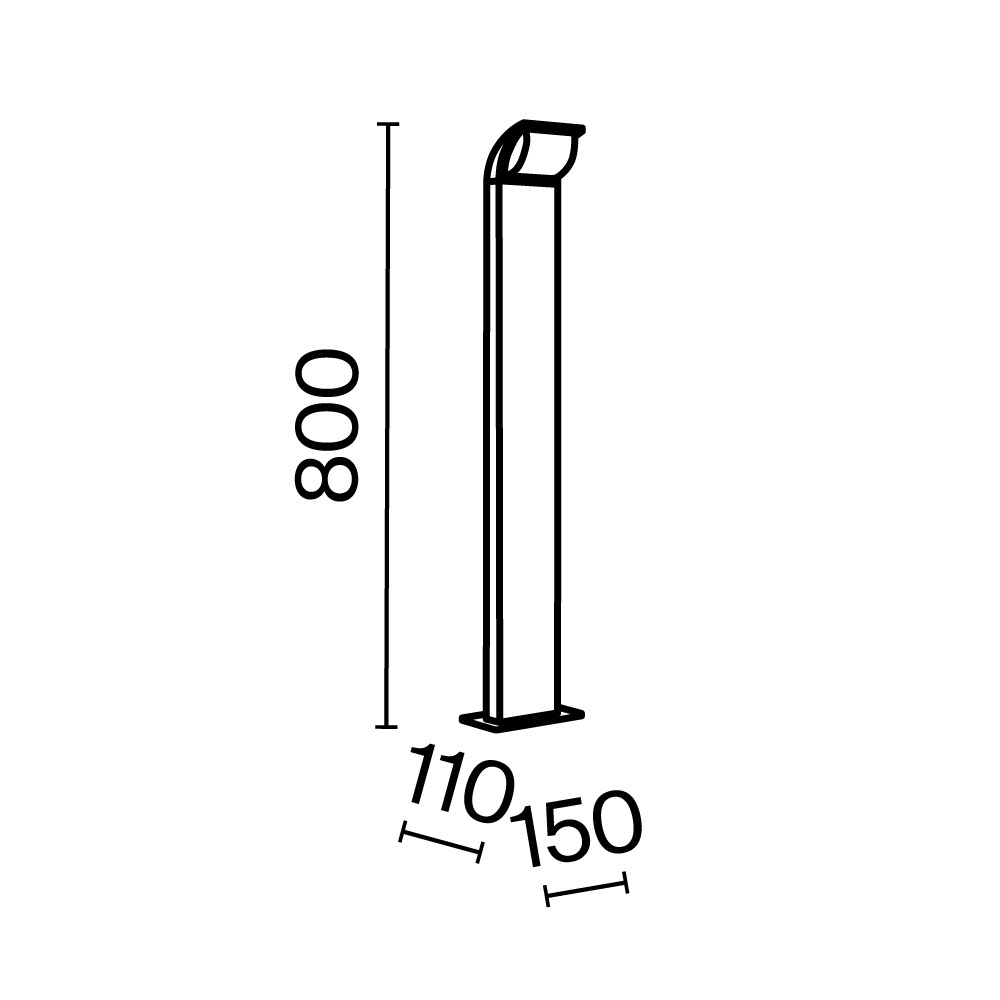 Maytoni Outdoor Stock Ландшафтный светильник цвет: графит O446FL-L7GF3K