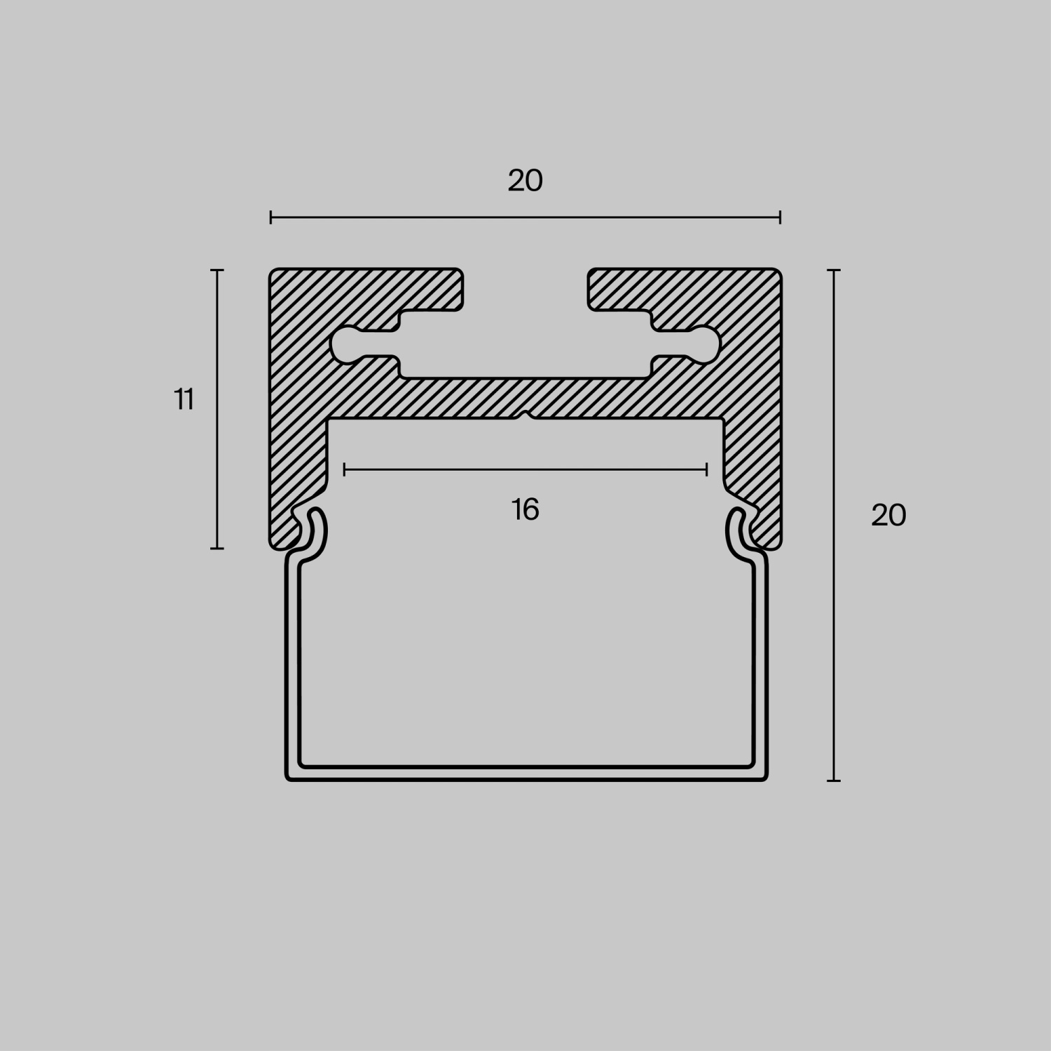 Maytoni Led Strip Профиль ALM-2020B-S-2M